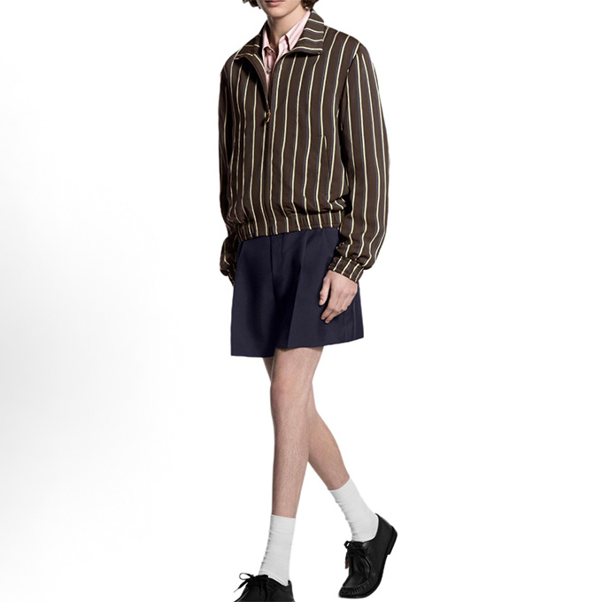 lv louis vuitton vertical stripe zip up track jacket